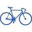 royal azure blue bike icon