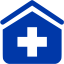 royal azure blue clinic icon