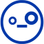 royal azure blue emoticon 11 icon