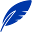 royal azure blue feather icon