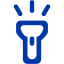 royal azure blue flashlight icon