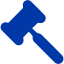 royal azure blue gavel 2 icon