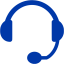 royal azure blue headset icon