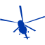 royal azure blue helicopter 2 icon