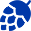 royal azure blue hops icon