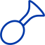 royal azure blue horn icon