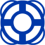 royal azure blue lifebuoy icon