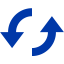 royal azure blue loop circular icon