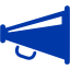 royal azure blue megaphone icon