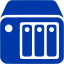 royal azure blue nas icon