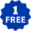 royal azure blue one free icon