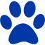 royal azure blue paw icon