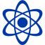 royal azure blue physics icon