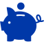 royal azure blue piggy bank 2 icon