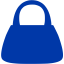 royal azure blue purse icon