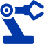 royal azure blue robot icon