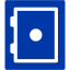 royal azure blue safe icon