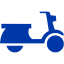 royal azure blue scooter icon