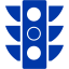 royal azure blue semaphore icon