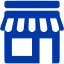 royal azure blue shop icon