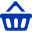 royal azure blue shopping basket icon