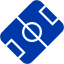 royal azure blue stadium icon