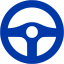 royal azure blue steering wheel icon