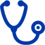 royal azure blue stethoscope icon