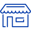 royal azure blue store icon