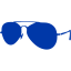 royal azure blue sunglasses icon