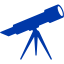 royal azure blue telescope icon