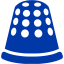 royal azure blue thimble icon