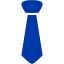 royal azure blue tie icon