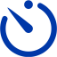 royal azure blue timer icon