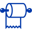 royal azure blue toilet paper icon