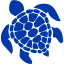 royal azure blue turtle icon