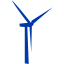 royal azure blue windmill icon