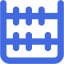 royal blue abacus icon