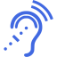 royal blue assistive listening system icon