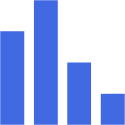 Royal blue bar chart 5 icon - Free royal blue chart icons