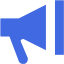 royal blue bullhorn icon