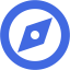 royal blue compass 3 icon