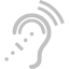 silver assistive listening system icon