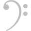 silver bass clef icon