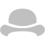 silver bowler hat icon