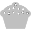 silver cupcake 5 icon