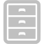 silver filing cabinet icon