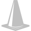 silver traffic cone icon