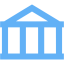 tropical blue bank icon