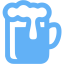 tropical blue beer icon